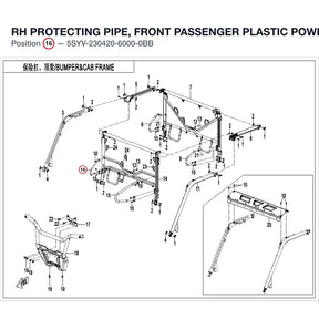 RH PROTECTING PIPE, FRONT PASSENGER product image