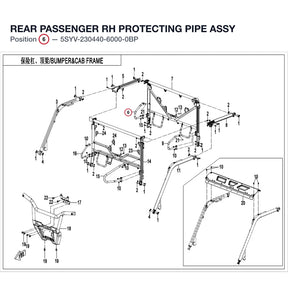 REAR PASSENGER RH PROTECTING PIPE ASSY product image