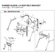 RUBBER SLEEVE, LH SEAT BELT BRACKET product image