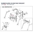 RUBBER SLEEVE, RH SEAT BELT BRACKET product image