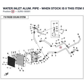WATER INLET ALUM. PIPE - WHEN STOCK IS 0 THIS ITEM IS NO LONGER AVAILABLE product image