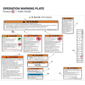 OPERATION WARNING PLATE product image