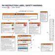 RH INSTRUCTION LABEL, SAFETY WARNING product image