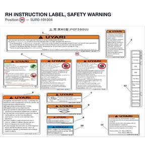 RH INSTRUCTION LABEL, SAFETY WARNING product image