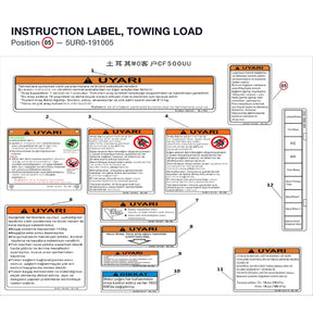 INSTRUCTION LABEL, TOWING LOAD product image