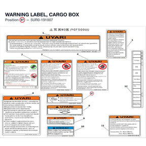 WARNING LABEL, CARGO BOX product image
