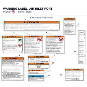 WARNING LABEL, AIR INLET PORT product image