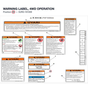 WARNING LABEL, 4WD OPERATION product image