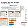 INSTRUCTION LABEL, TIRE PRESSURE product image