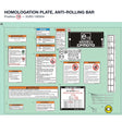 HOMOLOGATION PLATE, ANTI-ROLLING BAR product image