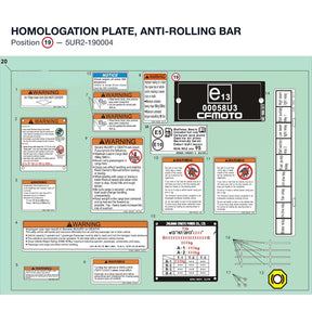 HOMOLOGATION PLATE, ANTI-ROLLING BAR product image
