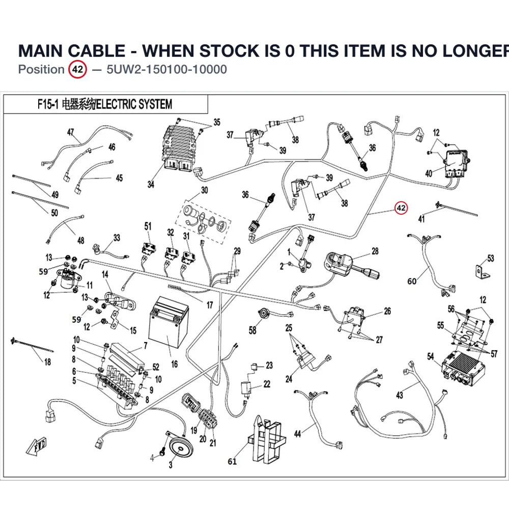 MAIN CABLE - WHEN STOCK IS 0 THIS ITEM IS NO LONGER AVAILABLE product image