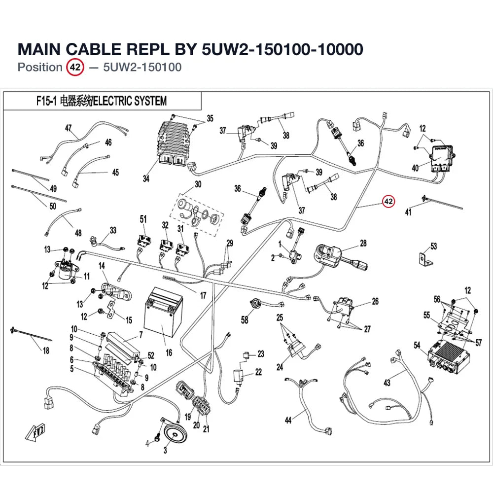 MAIN CABLE REPL BY 5UW2-150100-10000 product image