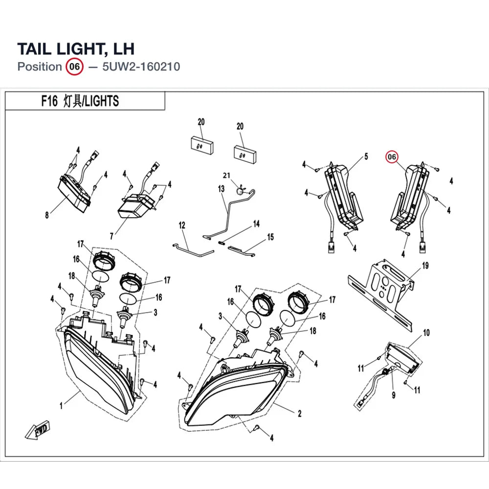TAIL LIGHT, LH product image