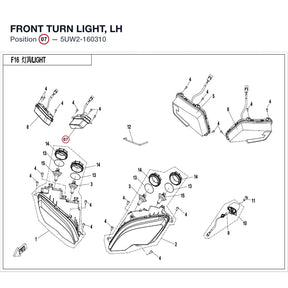 FRONT TURN LIGHT, LH product image
