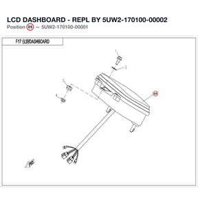 LCD DASHBOARD - REPL BY 5UW2-170100-00002 product image