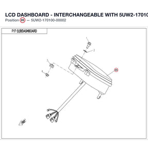 LCD DASHBOARD - INTERCHANGEABLE WITH  5UW2-170100-00001 product image