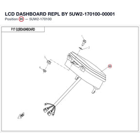 LCD DASHBOARD REPL BY 5UW2-170100-00001 product image