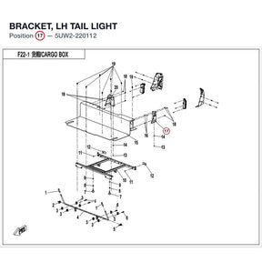 BRACKET, LH TAIL LIGHT product image