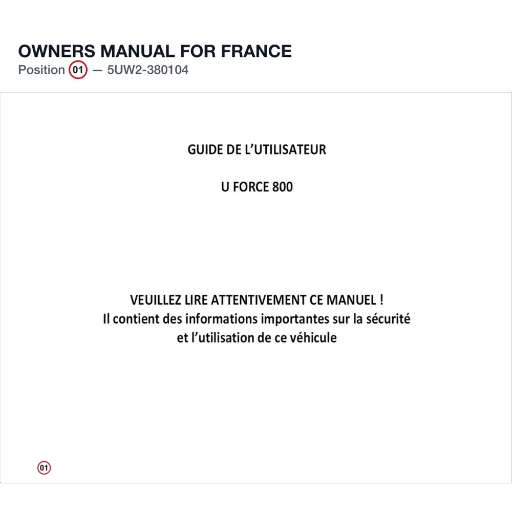 OWNERS MANUAL product image