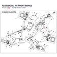 FLUID HOSE, RH FRONT BRAKE product image