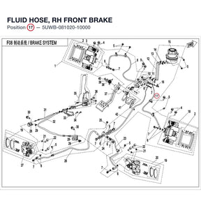 FLUID HOSE, RH FRONT BRAKE product image