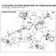 FLUID HOSE, RH REAR BRAKE REPL BY 5UWB-081040-20000 product image