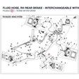 FLUID HOSE, RH REAR BRAKE - INTERCHANGEABLE WITH  5UWB-081040-10000 product image