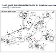 FLUID HOSE, RH REAR BRAKE REPL BY 5UWB-081040-10000 product image