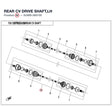 REAR CV DRIVE SHAFT,LH product image
