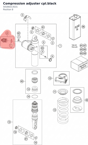 Diagram preview: Compression adjuster cpl.black (50180213S31)
