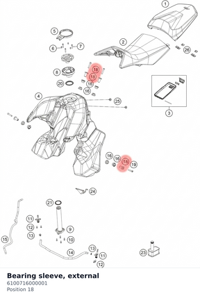Diagram preview: Bearing sleeve, external (6100716000001)