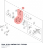 Diagram preview: Rear brake caliper incl. linings (A59013080200)