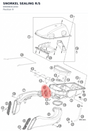 Diagram preview: SNORKEL SEALING R/S (69006041050)