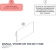 Diagram preview: DISPLAC. STICKER SET 350 EXC-F ISDE (A49008078017)
