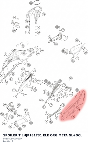 Diagram preview: SPOILER T LHJP181731 ELE ORG META GL+DCL (96308050000EDA)
