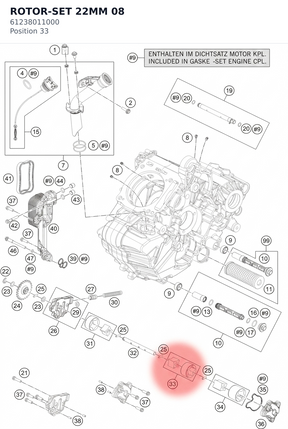 Diagram preview: ROTOR-SET 22MM              08 (61238011000)