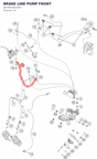 Diagram preview: BRAKE LINE PUMP FRONT (A67942001000)