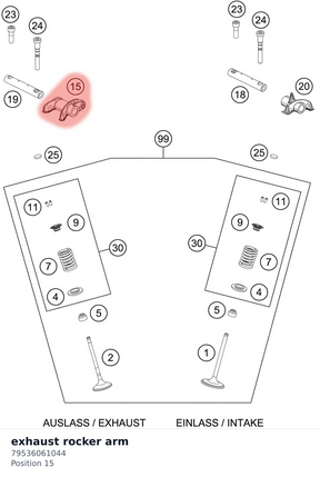 Diagram preview: exhaust rocker arm (79536061044)