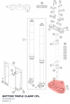 Diagram preview: BOTTOM TRIPLE CLAMP CPL. (47101032114)