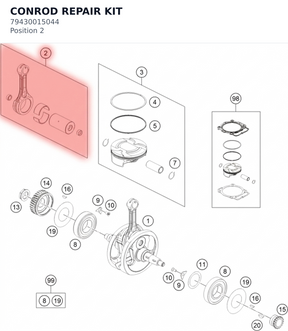 Diagram preview: CONROD REPAIR KIT (79430015044)