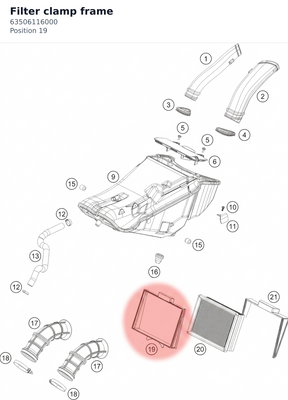 Diagram preview: Filter clamp frame (63506116000)