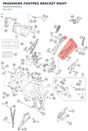 Diagram preview: PASSENGER FOOTPEG BRACKET RIGHT (A6060304900001)