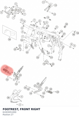 Diagram preview: FOOTREST, FRONT RIGHT (61003051000)