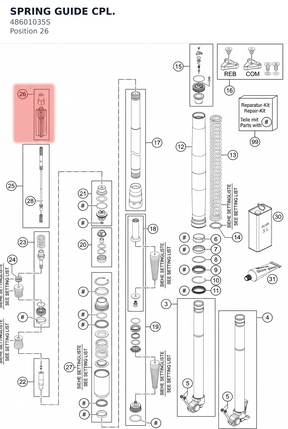 Diagram preview: SPRING GUIDE CPL. (48601035S)
