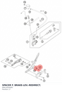 Diagram preview: SPACER F. BRAKE-LEV.-REDIRECT. (69013054000)