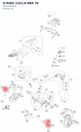 Diagram preview: O-RING 11X1,8 NBR 70 (55007006200)