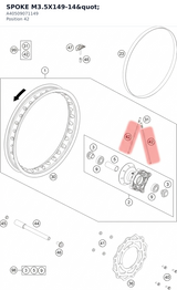 Diagram preview: SPOKE M3.5X149-14" (A40509071149)