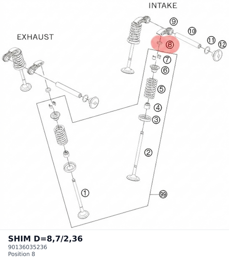 Diagram preview: SHIM D=8,7/2,36 (90136035236)