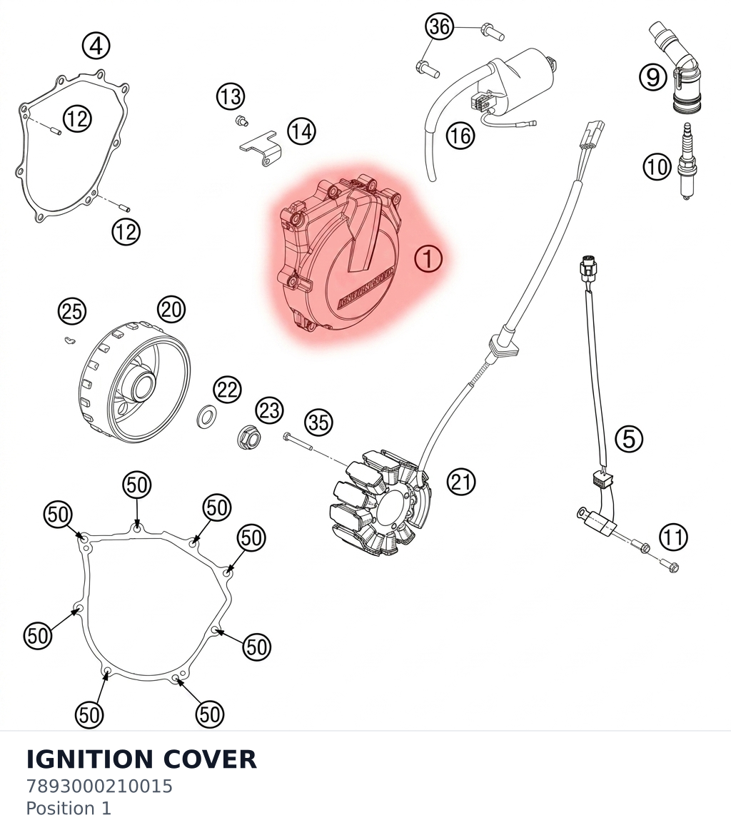 Diagram preview: IGNITION COVER (7893000210015)